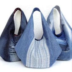 Large Hobo Bag Bag From Old Jeans, Handbag Sewing, Shoulder Bag Diy, Slouchy Hobo Bag, Denim Bag Diy, Denim Bag Patterns, Handbag Sewing Patterns, Large Hobo Bag, Denim Bags