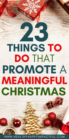 the words 23 things to do that promote a merry christmas