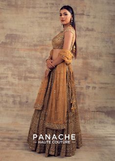 Gold Color Wedding Lehenga FARZIN Net Lehenga For Reception, Net Anarkali Lehenga, Wedding Choli With Cutdana On Net Material, Wedding Choli With Cutdana On Net, Festive Cutdana Lehenga In Net Material, Festive Cutdana Net Lehenga, Lehenga With Cutdana In Net With Traditional Drape, Lehenga With Cutdana On Net In Traditional Drape, Traditional Drape Lehenga With Cutdana On Net