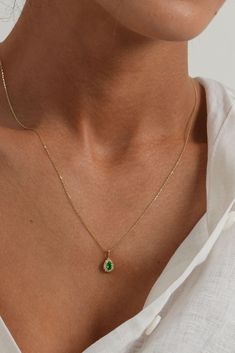 --Emerald Necklace-- The value of a jewelry consists of numbers. It will be priceless once you get it.☙ --14k gold Necklace- MATERIAL : 14K Gold. WEIGHT : 1,42 Grams COLORS : Gold - White - Rose Gold LENGTH : 17 Inches CHAIN THICKNESS : 1.5 mm Each item is made to order. It is definitely not gold plated. Real 100% 14K Gold. There may be 10% -) deviation margin in the products. You can do product maintenance with the help of a soft cotton cloth. The products have a lifetime maintenance and repair Dainty 14k Gold Emerald Necklace For Anniversary, May Birthstone Jewelry With Vvs Clarity For Gift, Emerald Necklace In 14k Gold For May Birthstone Anniversary, 14k Gold Emerald Necklace For Anniversary (may Birthstone), Pear-shaped 14k Stamped Jewelry Gift, Fine Jewelry 14k Gold Emerald Necklace For Anniversary, 14k Gold Emerald Necklace For Anniversary, Green 14k Gold Pear-shaped Jewelry, 14k Gold Pear-shaped Birthstone Jewelry