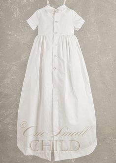 Caleb Boys Christening Gown - this is my favorite gown so far for my son's baptism $75.50 Classic Fitted Dress For Confirmation, Classic Cotton Wedding Dress, Classic White First Communion Dress, White Short Sleeve Baptism Dress For Daywear, White Baptism Dress With Short Sleeves For Daywear, Elegant Baptism Dress In Solid Color, Formal Solid Cotton Dress, Solid Cotton Formal Dress, Formal Solid Color Cotton Dress