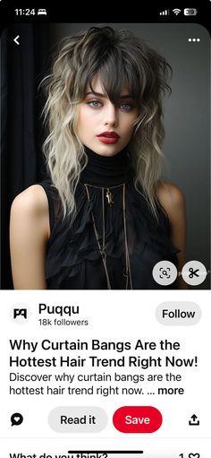 Curtain Bangs, Hair Trends, Hair, Color