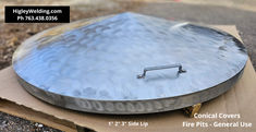 Conical shape fire pit cover