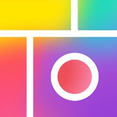 the instagram logo is shown with an orange and blue circle on top of it