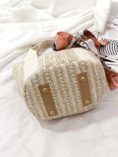 Olivia Mark - Twilly Scarf Studded Detail Straw Bag  - Women Satchels Bag Twilly, Paper Sizes Chart, Vacation Bag, Twilly Scarf, Twilly, Louis Vuitton Speedy Bag, Olivia Mark, For Love, Straw Bag