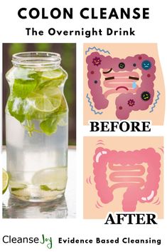 Overnight Colon Cleanse, Colon Cleanse Recipe, Cleaning Your Colon, Colon Detox, Full Body Detox, Cleanse Detox, Natural Detox Drinks, Natural Colon Cleanse, Detox Drinks Recipes