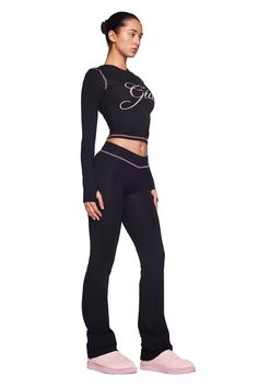 BLARE TRACKPANT - BLACK – I.AM.GIA Rest of World Winter Clothes For Black Women, Unique And Cute Halloween Costumes, Iam Gia Outfit, Clothing Brand Checklist, Korean Women Street Fashion, Work Out Fashion, Two Piece Set Black Women, Fall Style Black Women, Lounge Wear Black Women