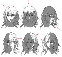 Shadow Drawing, How To Draw Anime, Drawing Hands, Seni Dan Kraf, Drawing Faces, Draw Anime, Digital Painting Tutorials, Anime Drawings Tutorials, Anatomy Art