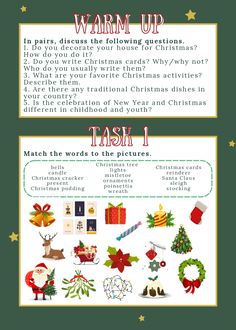 Workbook Christmas around the world for A2-B1 (intermediate) students // воркбук для уроков английского  Привет! 👋  Меня зовут Даша и я веду блог для учителей и репетиторов по английскому языку. Подписывайся на мой блог в телеграм и забирай больше разработок для своих уроков! 🫶   блог учителя по английскому языку // разработки для новогодних и рождественских занятий по иностранному языку // эстетичные материалы для обучения английскому языку Classroom Objects, Christmas Card Writing, English Tutor, Speaking Activity, Simple Present, Christmas Around The World, Problem Based Learning