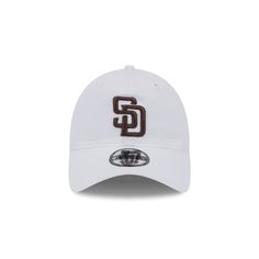 The San Diego Padres White 9TWENTY Adjustable Cap features an embroidered Padres logo at the front panels with a matching woven team logo tag at the adjustable D-Ring closure at the rear. Adjustable Baseball Cap With Logo Detail, Adjustable Cap With Logo Detail, Casual Hat With Logo And Curved Brim, Adjustable Hat With Logo And Curved Brim, Adjustable Hat With Logo And Curved Visor, Adjustable Hat With Logo Detail And Curved Visor, Adjustable Curved Visor Hat With Logo Detail, Adjustable Curved Visor Hats With Logo, Casual Adjustable Baseball Cap With Logo