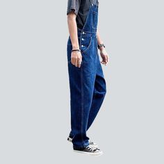 Introducing the 2023 Spring-Summer Collection's most versatile piece the baggy street men's denim jumpsuit. City flair redefined. this jumpsuit effortlessly combines a enduring stonewashed denim look with a loose. couture fit. Get ready to turn heads and make a statement with this ageless wardrobe essential!Why It's Destined to Be Your New FavoriteFrom day to night. this jumpsuit offers style. comfort. and trendy sophistication. Its loose form and urban style provide you with an street edge. whi Relaxed Fit Denim Overalls, Relaxed Fit Washed Denim Jumpsuit, Blue Straight Leg Overalls For Streetwear, Baggy Denim Utility Jumpsuit, Baggy Utility Denim Overalls, Baggy Denim Utility Jumpsuit Overalls, Denim Blue Relaxed Fit Straight Leg Overalls, Casual Denim Overall Jumpsuit For Streetwear, Casual Denim Straight Leg Jumpsuit For Streetwear