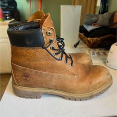 Timberland Men’s Premium 6” Waterproof Boots. Sore 3-4 Times And They’re Just Not For Me. Have Extra Set Of Tan/Brown Laces That Came With Them As Well. Size 10 Basically Brand New $100 Classic Waterproof Hiking Boots For Outdoor Work, Classic Weatherproof Hiking Boots For Outdoor Work, Timberland Weatherproof Moc Toe Work Boots, Classic Weatherproof Work Boots For Outdoor, Classic Insulated Hiking Boots For Outdoor, Classic Timberland Weatherproof Hiking Boots, Classic Timberland Weatherproof Boots, Classic Timberland Waterproof Boots, Classic High-top Waterproof Boots For Outdoor