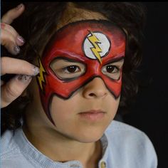 Superman Face Painting, Flash Face Paint, Superhero Face Painting, Body Suit Tattoo