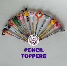 a bunch of pencils that are in the shape of animals