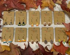 The smell of pumpkin spice lattes are in the air and the leaves are starting to fall!  We made autumn and harvest earrings just in time for fall fun. Bundle up but don't forget some cute accessories : ) We have a ton of other autumn, harvest, and Thanksgiving accessories! https://www.etsy.com/shop/BeautifulByTheBauers?section_id=45376251 From our family to yours, have a wonderful Thanksgiving! Harvest Earrings, Thanksgiving Accessories, Thanksgiving Earrings, Acorn Earrings, Autumn Earrings, Pumpkin Spice Lattes, Autumn Jewelry, Cute Accessories, Pumpkin Earrings