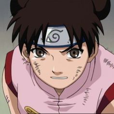 an anime character with black hair wearing a pink shirt and white cap looking at the camera