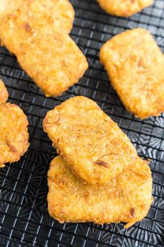 some fried food sitting on top of a grill