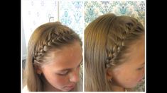 DIY French braided headband - HairAndNailsInspiration - YouTube Short Hairstyles For Short Hair, Curling Hairstyles, French Braid Headband, Easy French Braid, Easy Short Hairstyles, French Braid Styles, Girls Updo, Braided Headband Hairstyle, Do Hairstyles