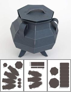 an origami box is shown with instructions to make it