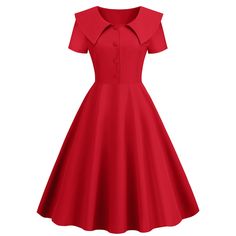 Vintage Short Sleeves A Line Dresses – LEATHERETRO Pin Up Dresses, Rockabilly Dress, 50s Dresses, Party Dress Long, Dress Elegant, Vintage Shorts, Homecoming Dress, Retro Dress, Black Midi Dress