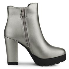 Designed with zipper closure, this boot allows you to wear it on and off easily. These platform booties have a chunky heel to add a touch of height and style to your everyday look. You can pair it with a dress or pair of pants for a charming look. It must-have in every 's closet! It's a good choice for Christmas Day and role-playing. Trendy High Ankle Platform Boots With Zipper Closure, Trendy Faux Leather Platform Boots With Zipper, Trendy High Ankle Heels With Zipper Closure, Chic Faux Leather Platform Boots With Zipper, Trendy Heeled Boots With Side Zipper And Round Toe, Trendy Block Heel Platform Boots With Zipper, Chic High Heel Platform Boots With Zipper, Chic Winter Platform Boots With Zipper Closure, Chic Winter Platform Boots With Zipper