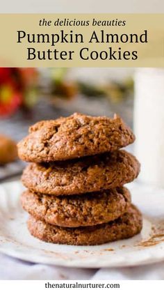 Pumpkin Almond Butter Cookies are the ultimate fall treat—easy to make with just 8 simple ingredients and one bowl! Naturally sweetened, Paleo, dairy-free, and gluten-free, they’re perfect for satisfying those cookie cravings in a healthy way. Paleo Almond Butter Cookies, Butter Cookies Gluten Free, Easiest Cookies, Vegan Frosting, Delicious Paleo Recipes, Almond Butter Cookies, Paleo Recipes Dessert, Paleo Pumpkin