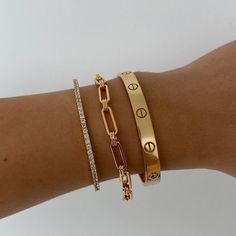 Dope Jewelry, Gold Bracelets, Classy Jewelry, Stacked Jewelry, Hand Jewelry