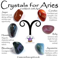 Crystals For Aries, Aries Birthstone, Magia Das Ervas, Spiritual Crystals, Crystal Therapy, Witchy Stuff, Crystal Magic