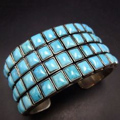 FEDERICO JIMENEZ BRACELET  DESCRIPTION: This is an exquisite turquoise bracelet by legendary Oaxacan artisan Federico Jimenez. Federico always utilizes the finest natural turquoise, much of it from old mines and collections long since depleted.    FEDERICO JIMENEZ was born in Oaxaca, Mexico in 1941 in a Mixtec Indian Community.  He came to the USA in 1967 to study and work.  He studied jewelry making and design at the University Community School.  In 1970 He and his Wife Ellen Belber Jimenez too Millicent Rogers, Community School, Bones Bracelet, Mexican Culture, Taos, Natural Turquoise, Native American Jewelry, Blue Turquoise, Heart Of Gold