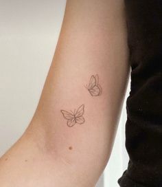 two small butterflies on the arm