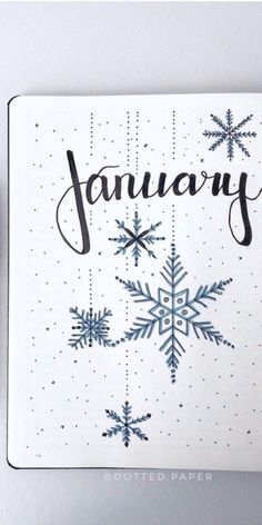 January Bullet Journal Journal January Cover, Bullet Journal January Cover, January Bullet Journal Cover, January Bujo, Bullet Journal Spread Ideas, Journal Spread Ideas, Journal January, December Bullet Journal