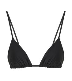 Via Bikini Top - Jade Swim | mytheresa Triangle Top Swim Bra, Black Cutout Triangle Top Swimwear, Green Triangle Top Swimwear With Built-in Bra, Luxury Beachwear, Black Bra-friendly Triangle Top Swimwear, Black Swimwear With Built-in Bra And Micro-elastic Fit, Designer Bikinis, Swimming Outfit, Swim Wear