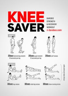 a poster with instructions on how to do knee saver