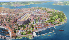 an artist's rendering of the city of kabab kutu, turkey