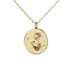 Dive into the vivid spirit of August with our Poppy Necklace. Expertly hand-embossed, the poppy symbolizes dreams and imagination, creating a piece that captivates the essence of summer’s end.  Hypoallergenic, nickel and lead free. Tarnish resistant. Made of 14K gold plated sterling silver (Gold Vermeil) August Birth Flower, Poppy Necklace, Birth Flower Necklace, September Birthstone Jewelry, Forever Jewelry, Pearl Jewellery Earrings, Jewelry Ring Box, Birth Flower, Birthstone Charms