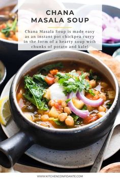 Spiced Chickpea Soup Chana Masala Recipe, Chole Masala, Spiced Chickpeas, Dry Chickpeas, Chickpea Soup, Feel Good Food, Chickpea Curry, Masala Recipe, Exotic Food