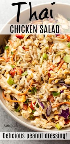 this thai chicken salad is delicious and easy to make it's the perfect side dish