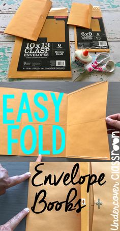 an easy fold envelope is shown with the instructions to make it