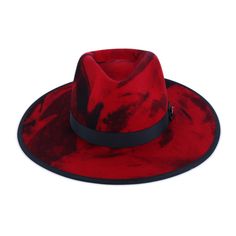 Nothing will steer you into fall like the perfect wool hat. This unique fedora is made of 100% Australian Wool. Hand-dyed with a batik appearance, its suave patterning is sure to elevate any outfit. Made of 100% Australian Wool Red Sox Hat, Floral Bucket Hat, Mens Fedora, Fedora Hat Men, Fitted Baseball Caps, Top Satin, Vintage Trucker Hats, Large Hats, Wool Fedora