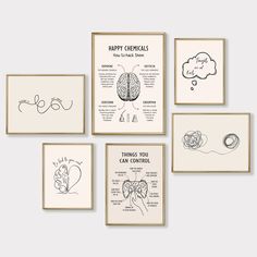 Mental Health Prints, Set of 6 Psychology Posters for Therapy Office Decor, Printable Wall Art Black, Mental Health Printables This Set of 6 Printable Posters is perfect for your therapy office, or as a self-help inspirational reminder in your home decor. You can use these beautifully designed Original Boho Art Prints to create a a corresponding atmosphere for therapy sessions with clients whether you are a therapist, counselor, teacher or a social worker.  Also makes a perfect gift for your fav Therapy Office Decor Private Practice, Cozy Therapy Office, Therapy Wall Decor, Therapy Artwork, Control Thoughts, Psychology Decor, Thoughts Are Not Facts, Therapist Office Design, Social Worker Office Decor