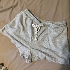 Never Worn Too Big For Me! Will Be Washed Before Shipping Comfy Leisure Shorts For Summer, Comfy Leisure Summer Shorts, Comfy Pajama Shorts For Spring, Cotton Lounging Shorts With Drawstring, Cotton Drawstring Shorts For Lounging, Comfy Shorts For Spring, Casual Lounging Shorts For Summer, High-waisted Shorts For Lounging In Spring, Casual Summer Lounging Shorts