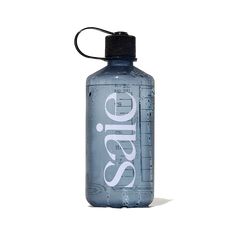 a water bottle with the word oasis printed on it