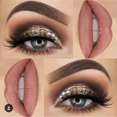 Sombra de ojos y labios Pink Nude Lipstick, Trucco Smokey Eye, Eye Natural, Make Up Inspiration, Smoky Eyes, Nude Lipstick, Makeup Goals, Makeup Designs