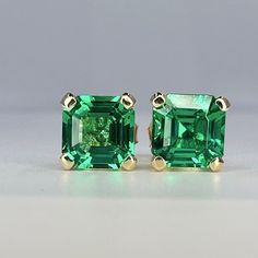 Smart Buys! Asscher Cut Ladies Earring / Emerald Stud Earring / Mother's Day Gift / Everyday Earring / Gift Ideas For Her / 14k Yellow Gold / #6150 starting from $345.45 See more. 🤓 #LadiesGift #BridalGift #AnniversaryGift #MothersDayGift #StudEarrings #AsscherCutEarrings #UniqueSetting #EmeraldEarrings #GiftIdeasForHer #BirthdayGift Gia Certified Octagon May Birthstone Jewelry, Green Octagon Earrings For Formal Occasions, Emerald Diamond Cut Earrings Gift, Emerald Earrings With Diamond Cut For Gift, Gia Certified Green Earrings In Fine Jewelry Style, Gia Certified Green Earrings Fine Jewelry, Gia Certified Green Fine Jewelry Earrings, Green Gia Certified Fine Jewelry Earrings, Classic Green Octagon Jewelry