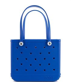 Bogg Bag Baby Bogg Bag Tote | Dillard's Medium Blue Bag With Top Carry Handle, Blue Plastic Tote Bag, Rectangular Plastic Bag With Adjustable Strap, Everyday Plastic Tote Bag, Plastic Shoulder Bag For Everyday Use, Everyday Use Plastic Tote Bag, Blue Plastic Beach Bag, Blue Plastic Beach Bags, Plastic Satchel Bags For Everyday Use