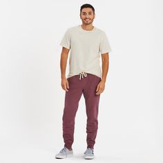 Absurdly soft, cotton fleece comes together with a vintage wash for joggers that look as effortless as they feel. Plus, pockets, in case you didn´t look relaxed enough already. Solid Colors: 100% USA Grown Cotton Heather Colors: 99% USA Grown Cotton/1% Polyester 10.62 oz. Heavy Weight garment washed fleece for ultimate softness. Sturdy cotton/spandex 1x1 rib at waistband and cuff for better wear and durability. Slash pockets. Authentic heavyweight stitching details. Zippered back pocket. Natural Relaxed Fit Cotton Sweats For Everyday, Everyday Cotton Joggers With Cozy Fit, Comfortable Cotton Joggers For Everyday, Everyday Cozy Cotton Joggers, Relaxed Fit Crew Neck Joggers For Leisure, Sporty Cotton Joggers For Elevated Casual, Relaxed Fit Soft-washed Sweats For Athleisure, Relaxed Fit Soft-washed Sweats In Athleisure Style, Soft-washed Relaxed Fit Sweats For Athleisure