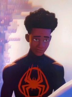 spider - man into the spider verse is shown in an animated scene from disney's upcoming movie