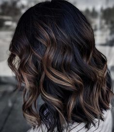 Dark Hair Color Ideas, Dark Hair Color, Dark Balayage, Balayage Hair Dark, Dark Hair With Highlights, Caramel Highlights, Brown Hair Balayage, Hair Affair