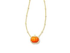 Pumpkin Kendra Scott, Orange Kendra Scott Necklace, Cute Halloween Jewelry, Kendra Scott Pumpkin Necklace, Orange Necklace For Halloween Gift, Halloween Pendant Necklaces With Adjustable Chain, Elegant Clavicle Chain Necklace For Halloween, Elegant Halloween Jewelry With Chain, Elegant Halloween Pendant Necklace