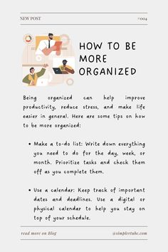 an article about how to be more organized